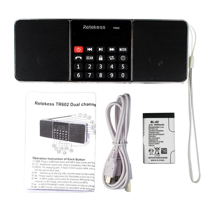 Digital Portable AM FM MW Radio bluetooth Speaker Stereo MP3 Player TF SD Card USB Drive Handsfree Call LED Display Image 4