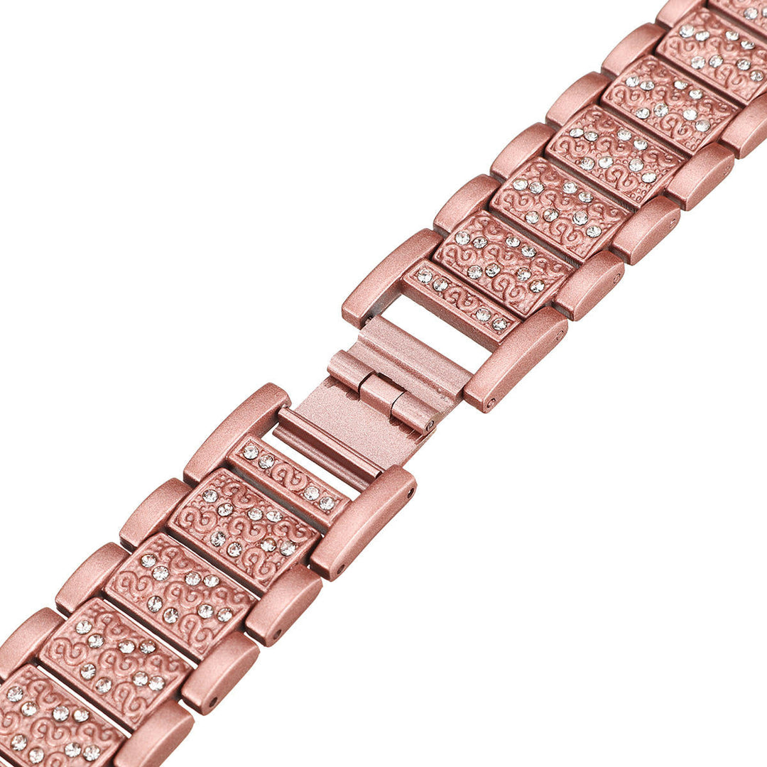 Crystal Stainless Steel Watch Band Wrist Strap for Fitbit Charge 3 Smart Watch Image 11