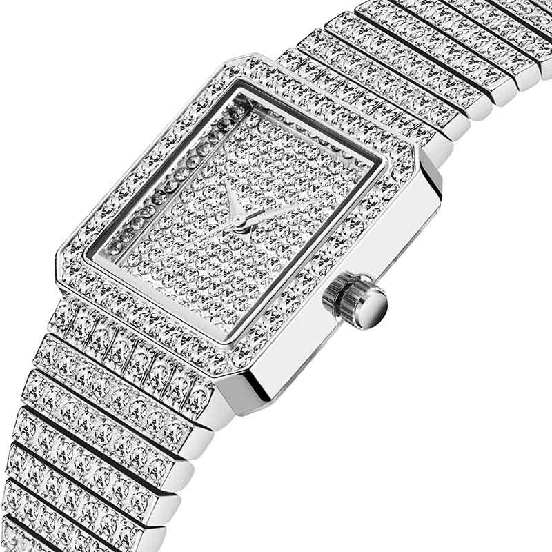 Diamond Watch For Women Luxury Brand Ladies Analog Quartz Unique Movt Image 1
