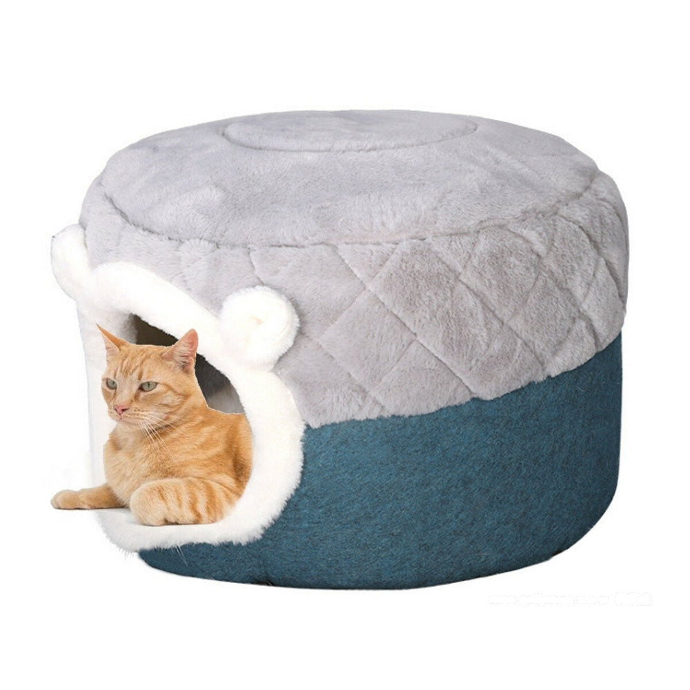 Dual-purpose Pet Bed Quilted Warm Cushion Comfortable for Winter Image 2