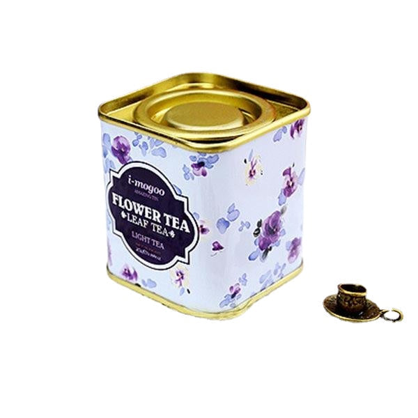 European Vintage Flower Tea Tin Box Candy Box  Case Container Organization Image 3
