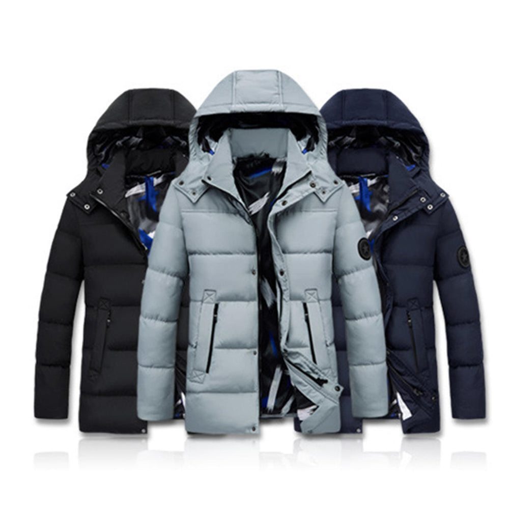 Electric Unisex Heating Hooded Coats Winter Warm Heated Jacket Detachable Cap M-5XL Image 2