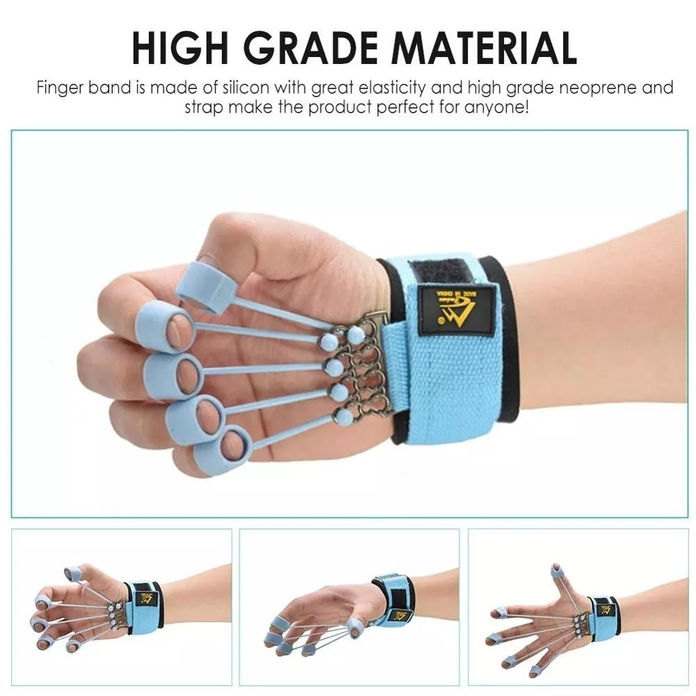 Finger Gripper Strength Trainer Hand Yoga Resistance Band Flexion And Extension Training Device Force Grip Image 4