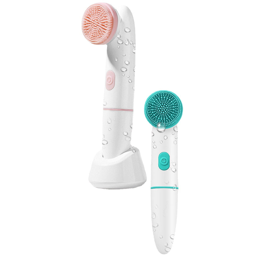 Facial Electric 2-In-1 Wash Brush Silicone Waterproof Face Machine Deep Cleaning Pore Image 1