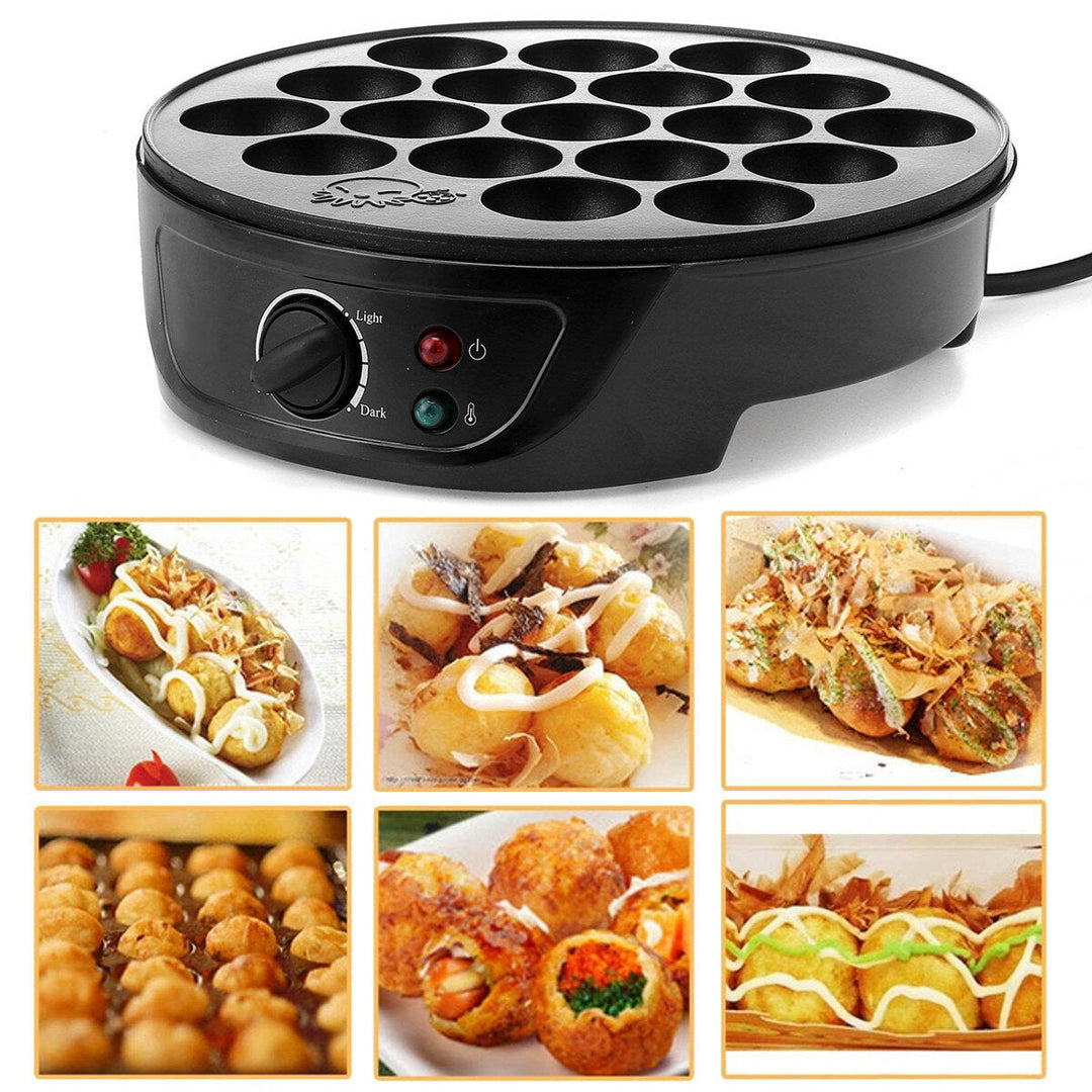Grill Pan Plate Cooking Octopus Ball Maker Baking 220V 750W 18 Holes Image 4