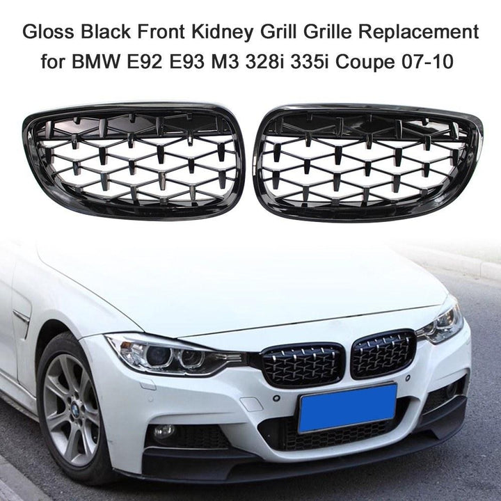 Gloss Black Front Kidney Grill Grille Replacement for BMW E92 E93 M3 328i 335i Coupe 07-10 Image 4