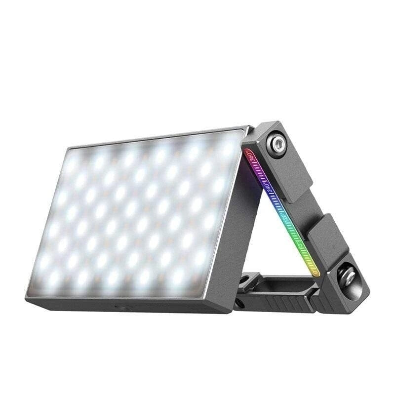 Full Color Metal RGBLED Video Light with Adjustable Bracket Mount DSLR SLR Camera Light Support PD Fast Charge Image 2