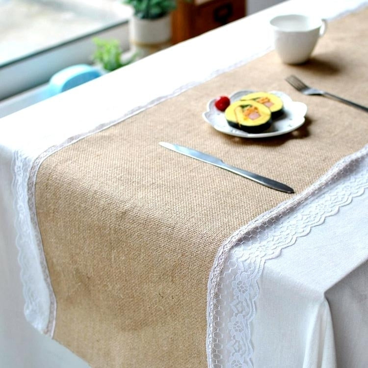 Lace Cotton Linen Tableware Mat Table Runner Tablecloth Desk Cover Heat Insulation Bowl Pad Image 2