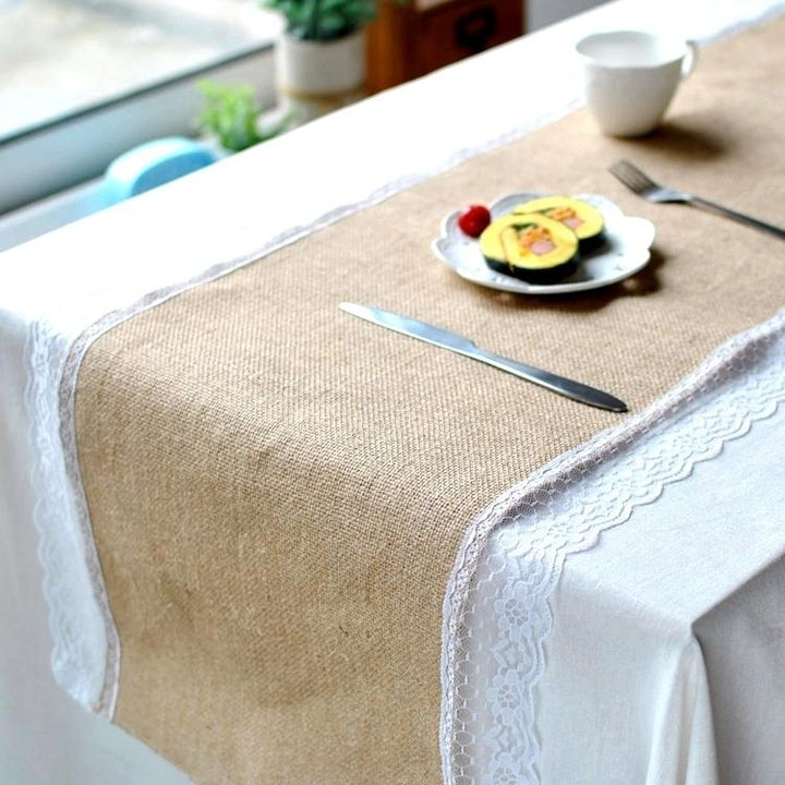 Lace Cotton Linen Tableware Mat Table Runner Tablecloth Desk Cover Heat Insulation Bowl Pad Image 2