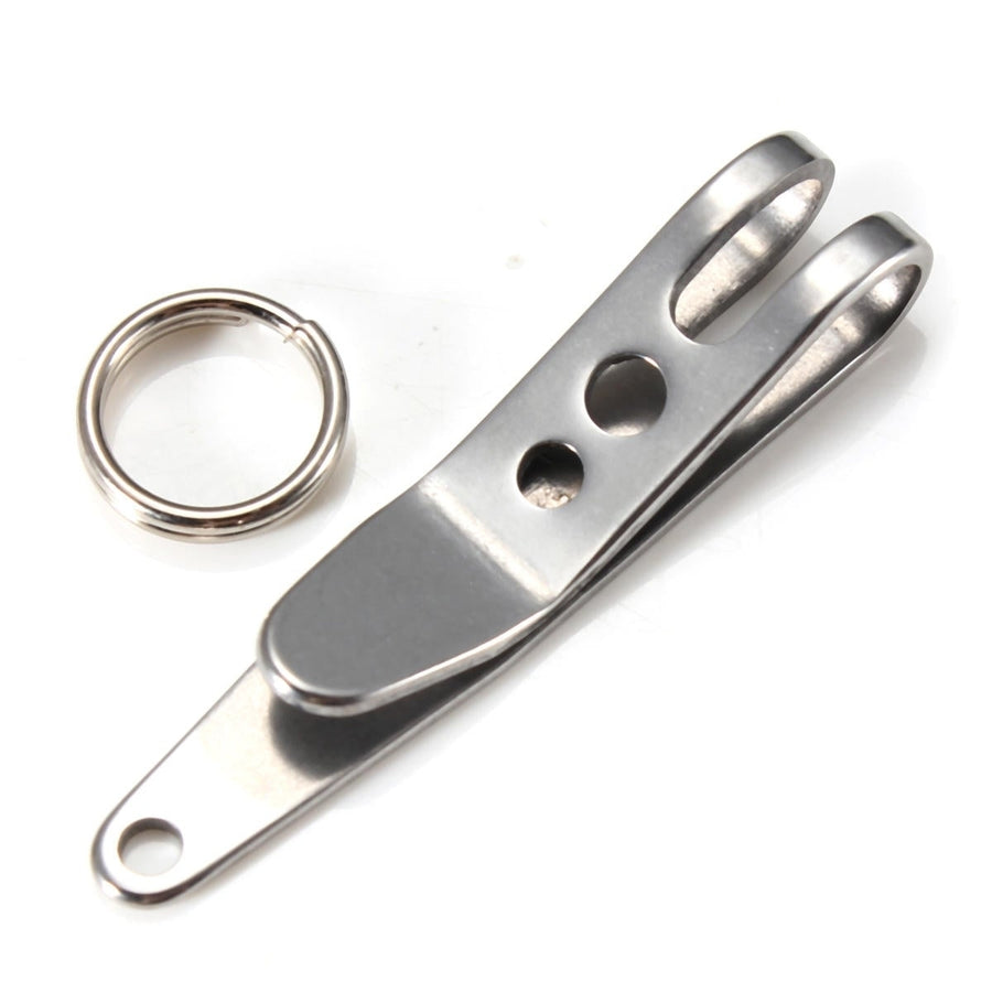 Mini Clip Flashlight Money Cash Holder Key Chain With Ring Image 1