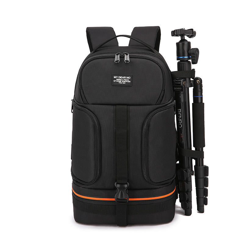 No Side Open Travel Carry Camera Bag Backpack for Canon for Nikon DSLR Camera Tripod Lens Flash Tablet Laptop Pad Image 2