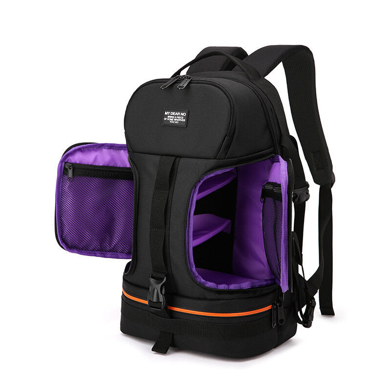 No Side Open Travel Carry Camera Bag Backpack for Canon for Nikon DSLR Camera Tripod Lens Flash Tablet Laptop Pad Image 7