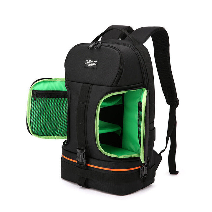 No Side Open Travel Carry Camera Bag Backpack for Canon for Nikon DSLR Camera Tripod Lens Flash Tablet Laptop Pad Image 9