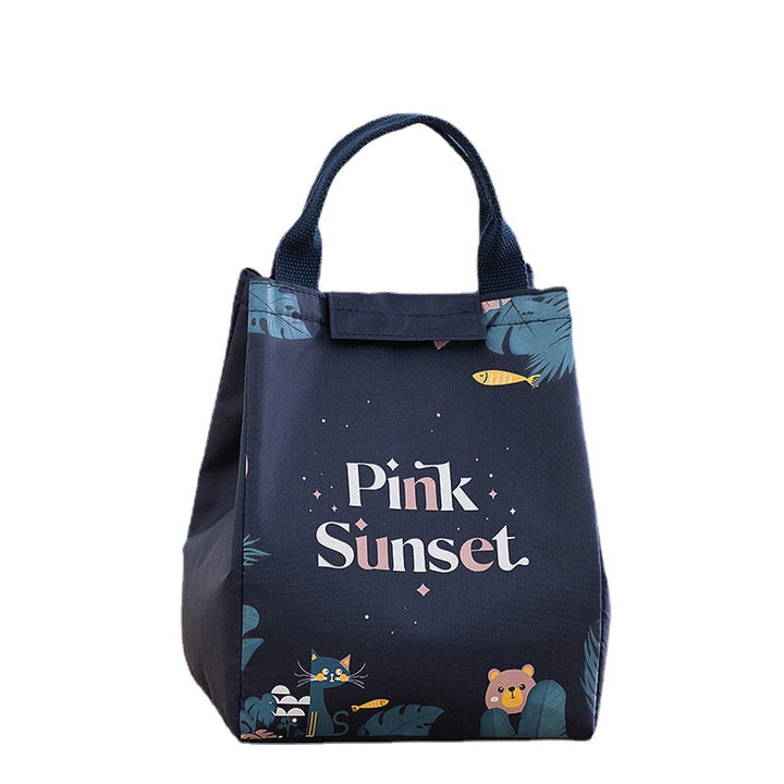 Multicolor Cute Cat Lunch Bag Cooler Bags Women Hand Pack Thermal Breakfast Box Portable Picnic Travel Bag Image 7