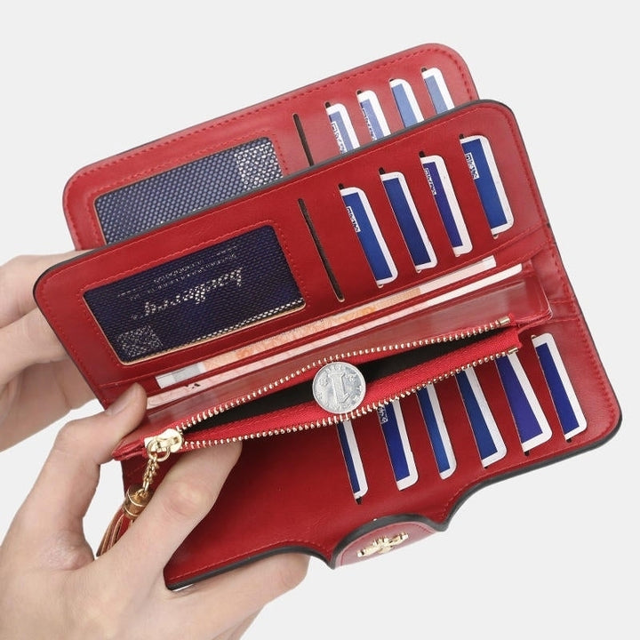 Multi-slots Long Wallet Card Phone Holder Purse For Women Image 12