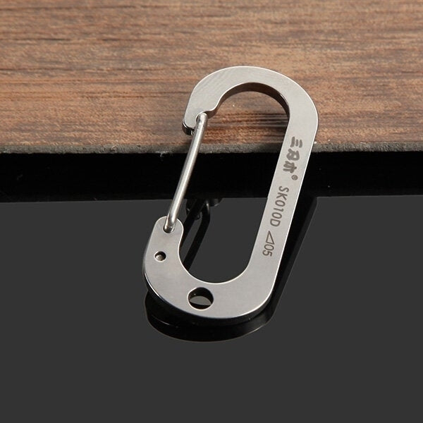 Number Zero Stainless Steel Carabiner Tool Key Chain Lucky Image 1