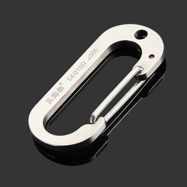 Number Zero Stainless Steel Carabiner Tool Key Chain Lucky Image 2