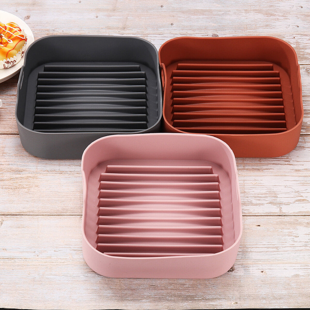 Multifunctional Silicone Baking Tray High Temperature Resistant Non-stick Bread Fried Baking Pan with Handles Image 3