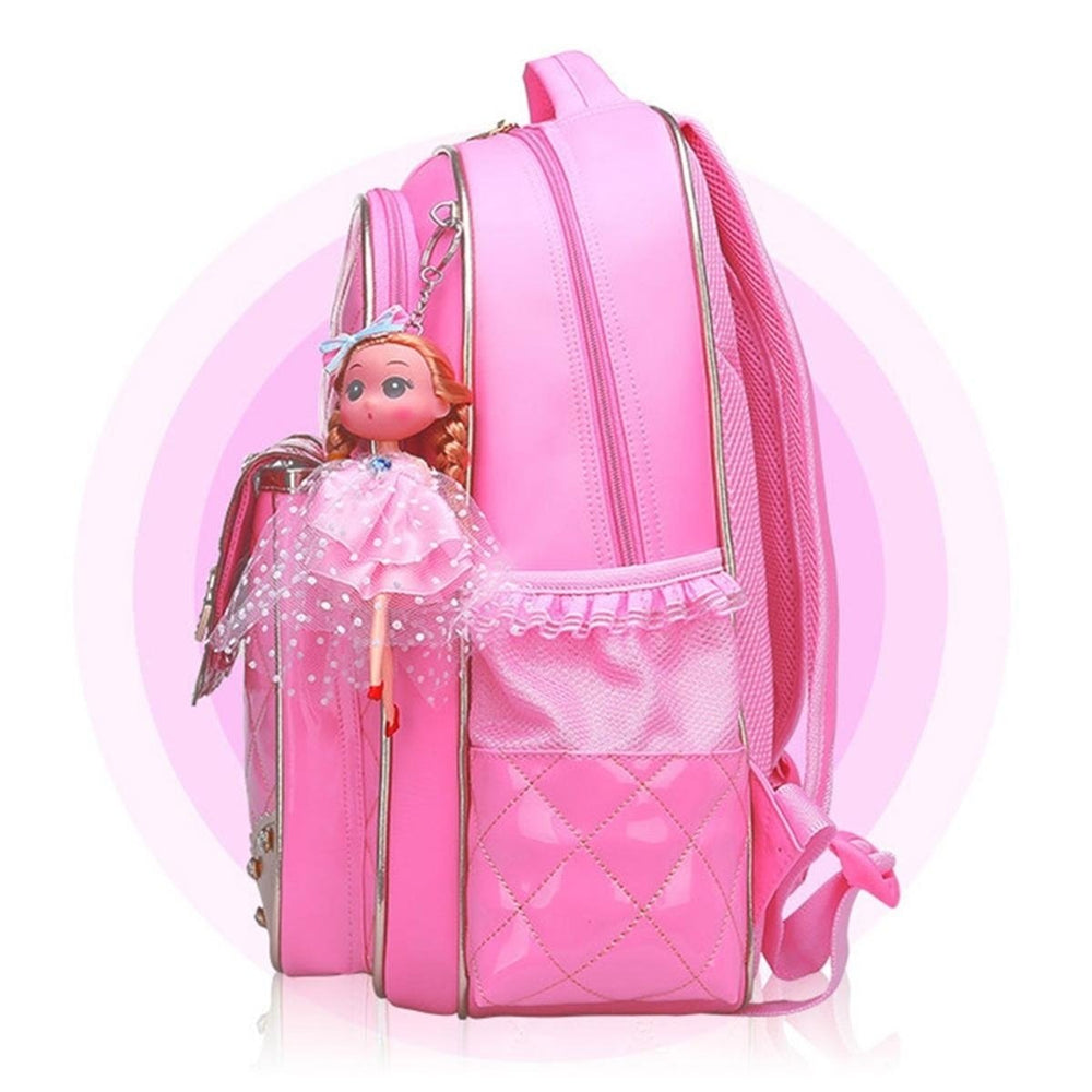 Nylon School Bag Waterproof Backpack Children Shoulder Bag Handbag With Doll Pendant Image 2
