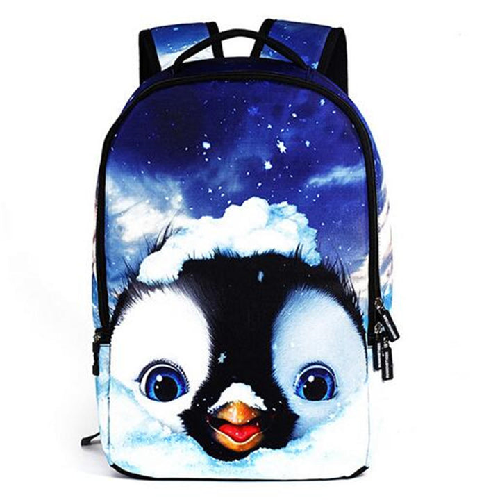Polyester Cartoon Laptop Backpack Cute Animal Dog Cat Print Schoolbag Rucksack Image 7