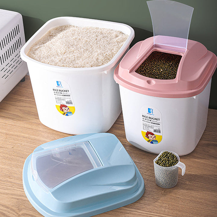 Pet Food Storage Container Rice Bucket Storage Container Box for Storing Rice Flour Dry Food Pet Food Image 4
