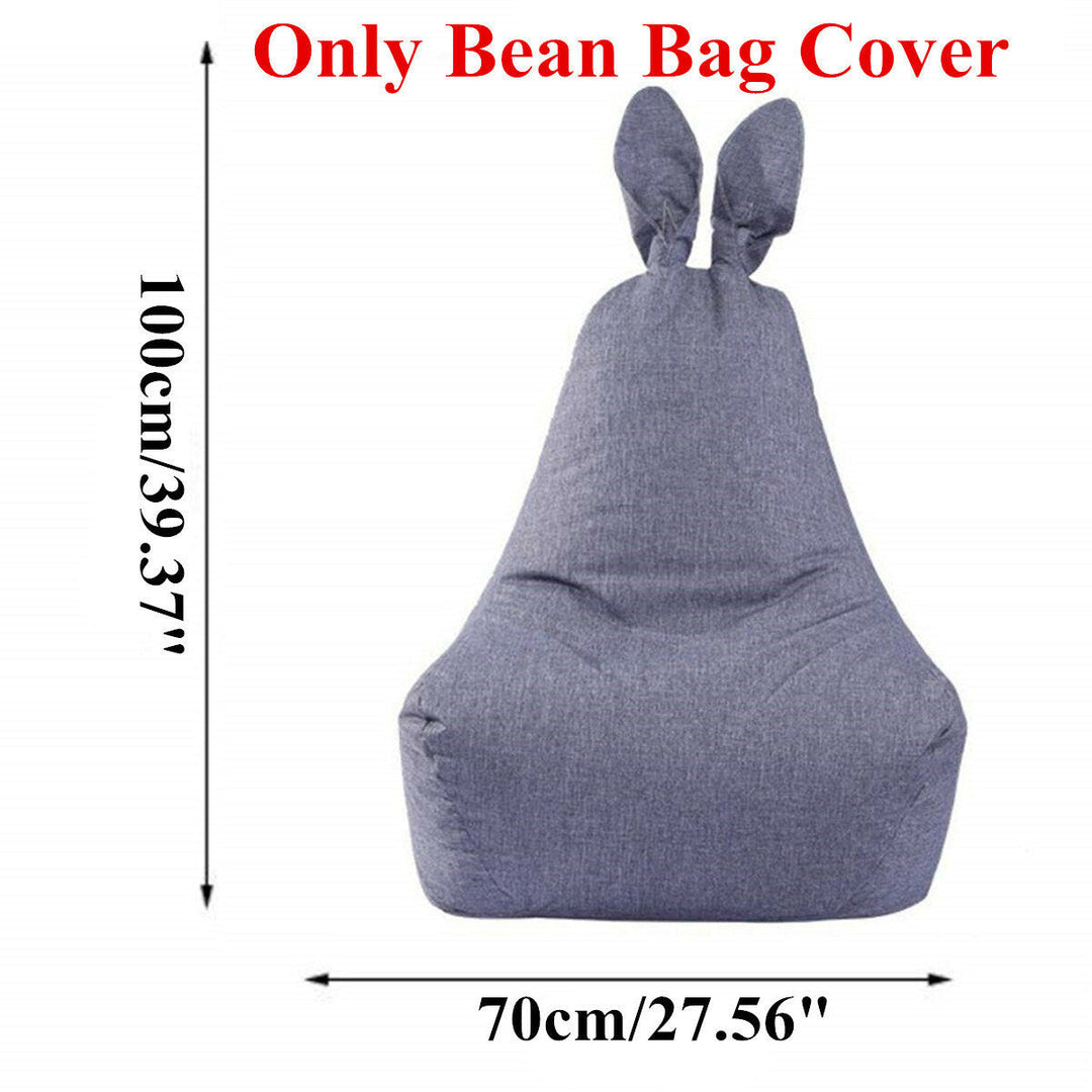 Rabbit Shape Bean Bag Chair Seat Sofa Cover For Adults Kids Without Filling Home Room Image 8