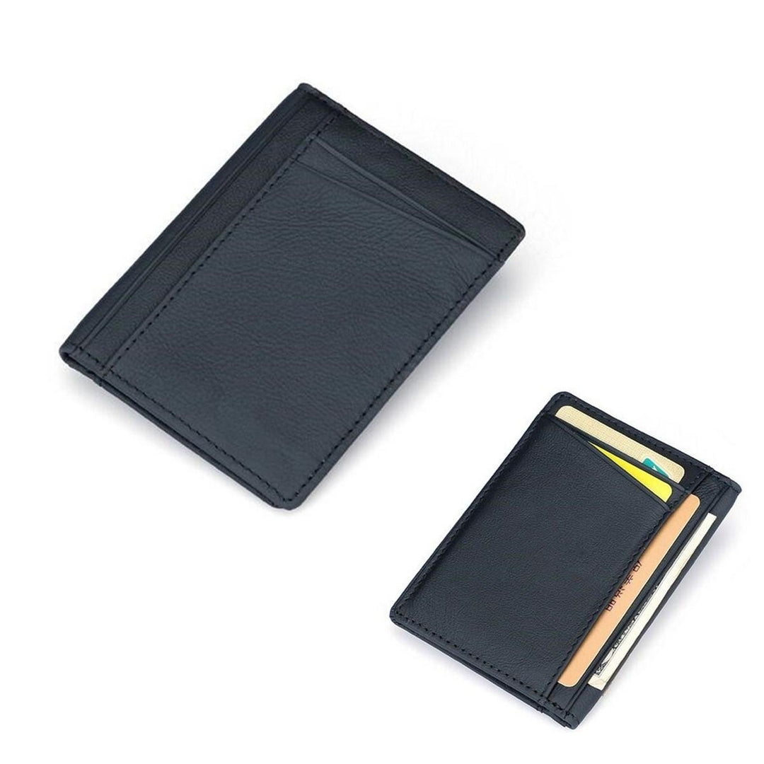 PU Leather Slim Thin Credit Card Holder Mini Money Wallet Men ID Case Wallet Image 4