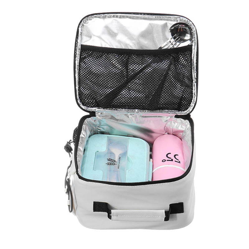 PU Waterproof Thermal Insulated Lunch Bag Outdoor Camping Picnic Bag Image 2