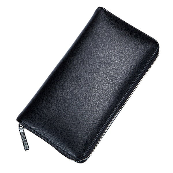 RFID Antimagnetic Genuine Leather 36 Card Slots Card Holder Long Wallet Purse For Women Men Image 4