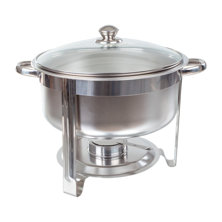 Round 7.5 QT Chafing Dish Buffet Set Food Warmers for Parties Stainless Steel Image 1