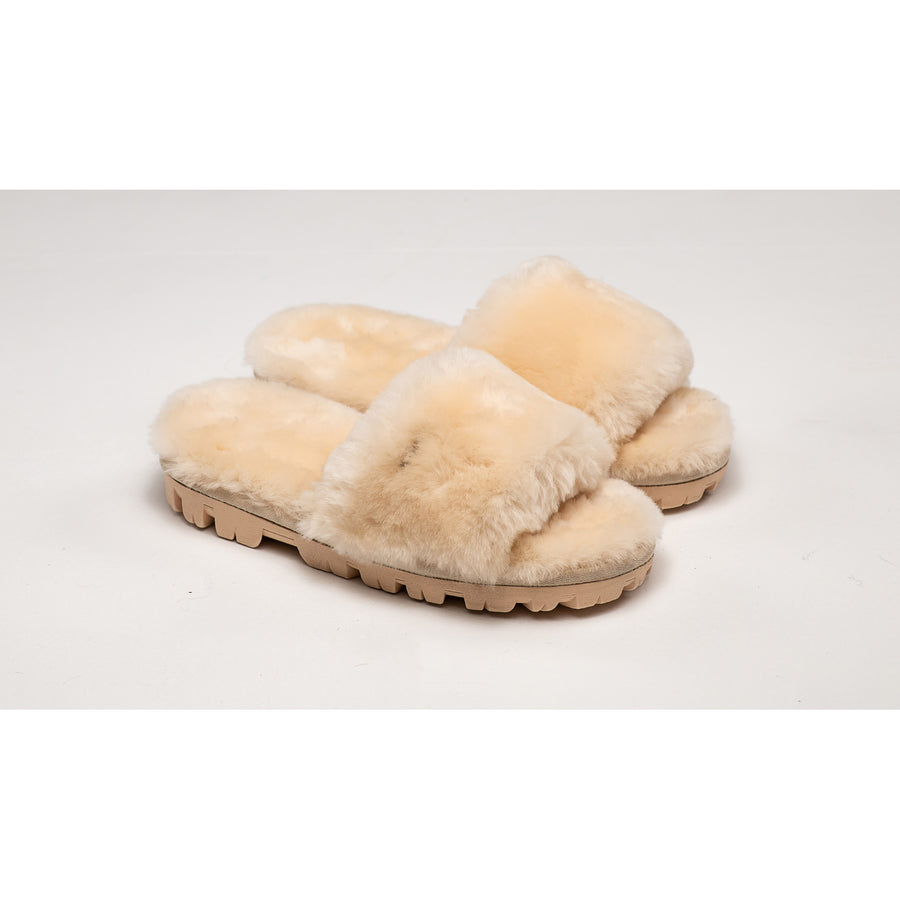 Natural Fashion Charlotte Suede Women Slippers  1-Piece  Natural  1 Image 1