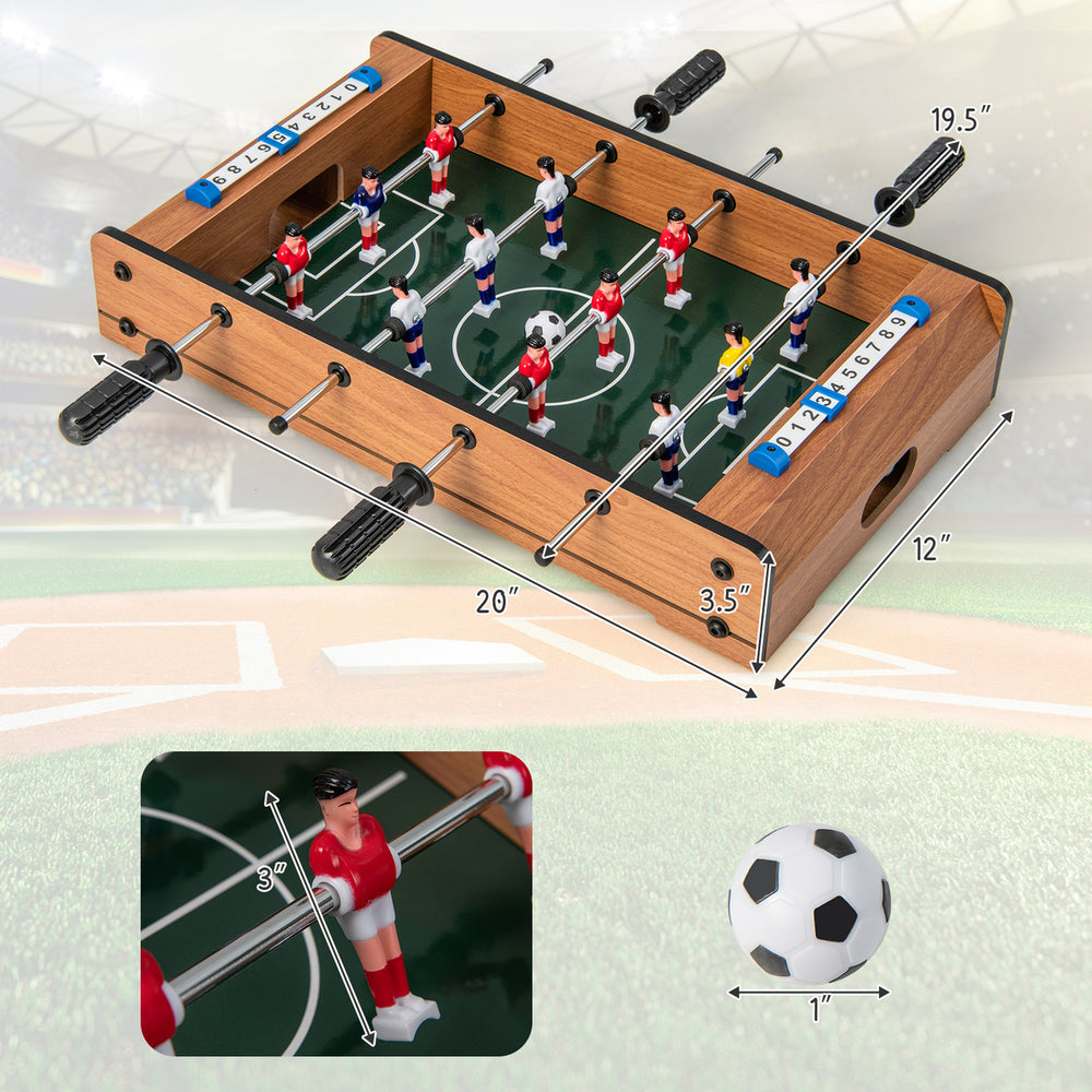 20 Foosball Table Mini Tabletop Soccer Game Christmas Gift Football Sports Image 2