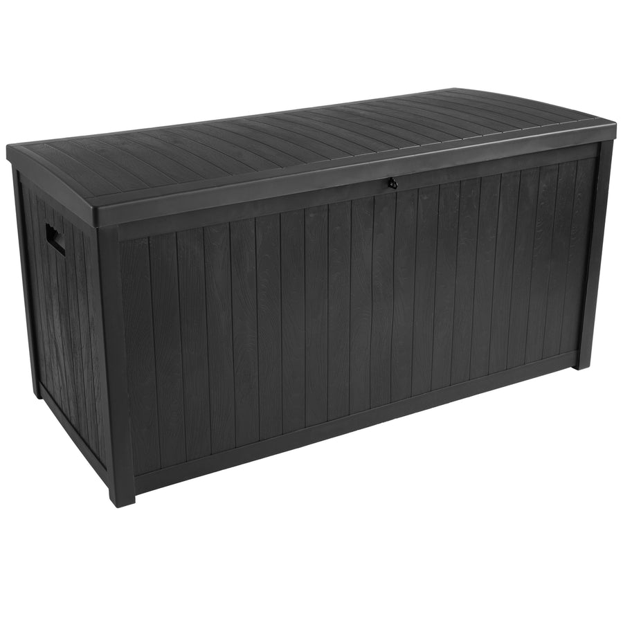 Outdoor Indoor 113 Gallon Storage Container Resin Deck Box 22 x 50 Inch Image 1