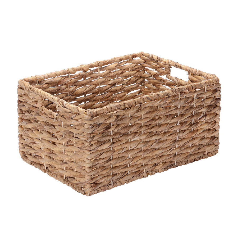 2 Set Handmade Wicker Baskets Nesting Seagrass Storage Bins w/ HandlesNatural Image 1