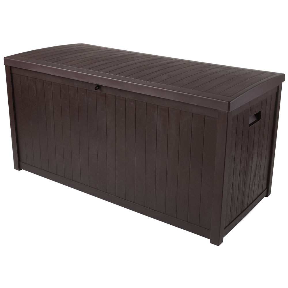 Outdoor Indoor 113 Gallon Storage Container Resin Deck Box 22 x 50 Inch Image 2