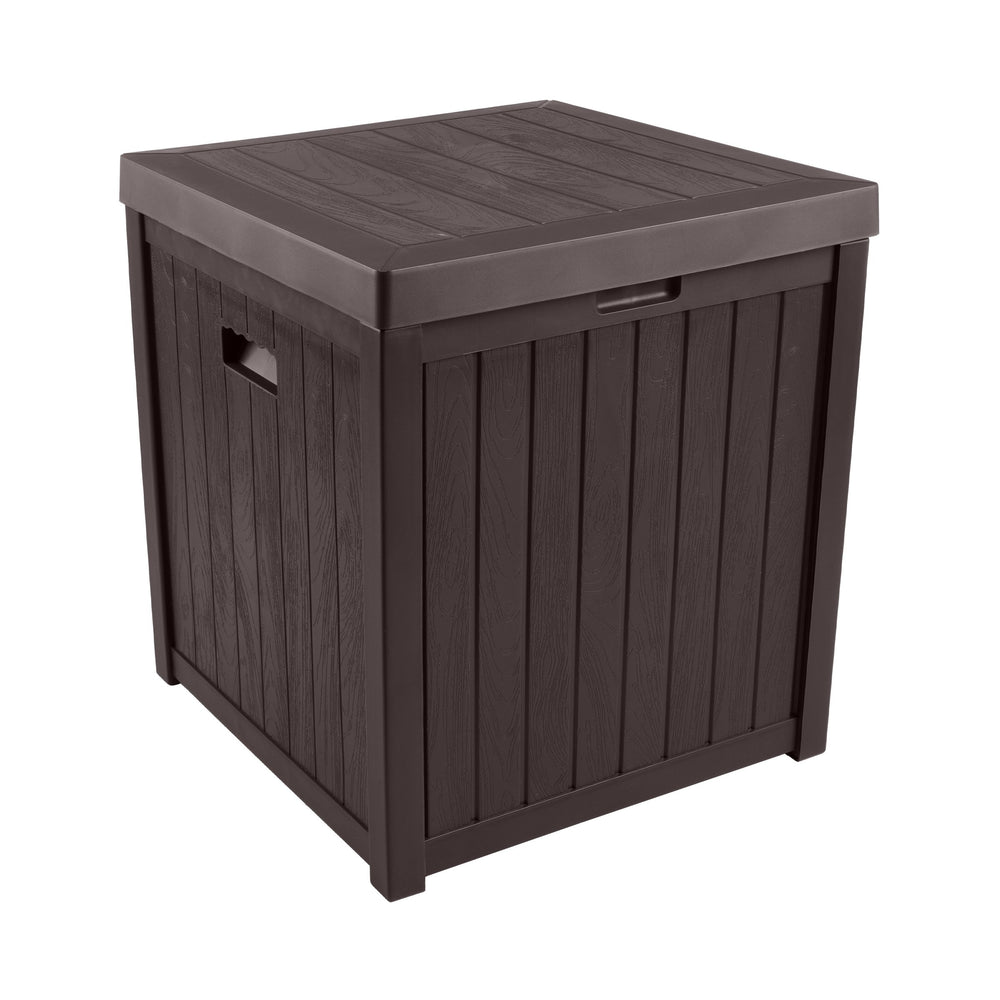 Outdoor Indoor 50 Gallon Storage Container Resin Deck Box 22 x 24 Inch Image 2