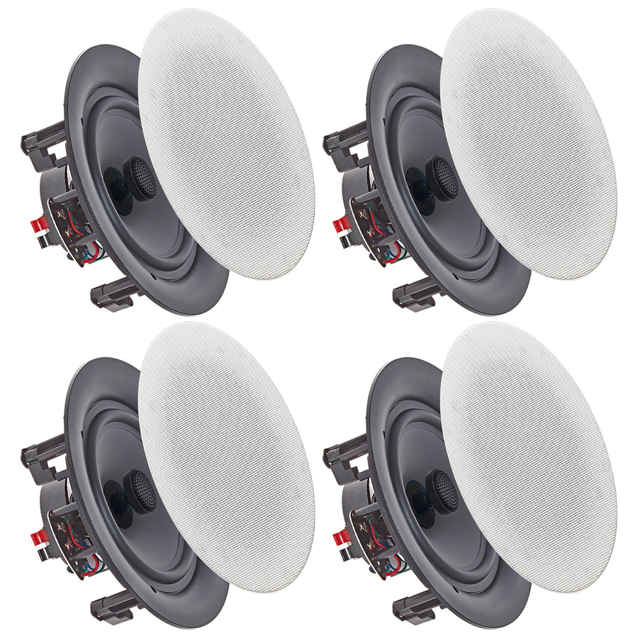 Set of (4) Vaiyer 6.5 Inch 8 Ohm 200 Watts Frameless SpeakersFlush Mount in-Wall in-Ceiling 2-Way Mid Bass Woofer Image 1