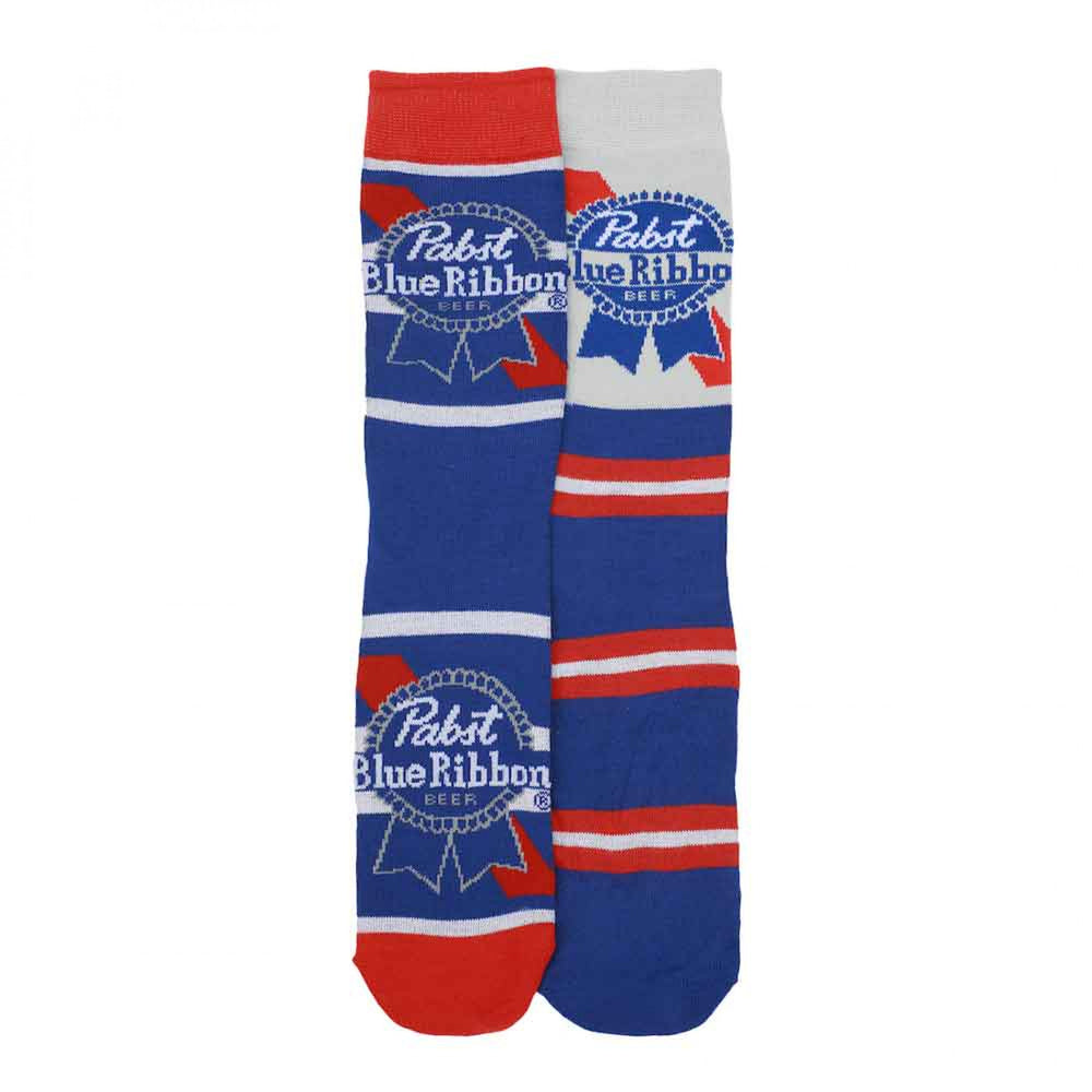 Pabst Blue Ribbon 2-Pairs of Crew Socks in Beer Can Set Image 2