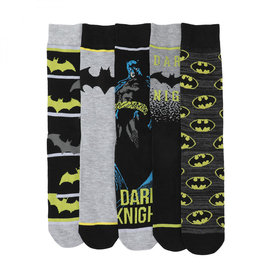 Batman Dark Knight 5-Pair Pack of Crew Socks Image 1