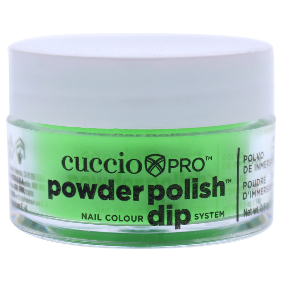 Cuccio Colour Pro Powder Polish Nail Colour Dip System - Neon Green Nail Powder 0.5 oz Image 1
