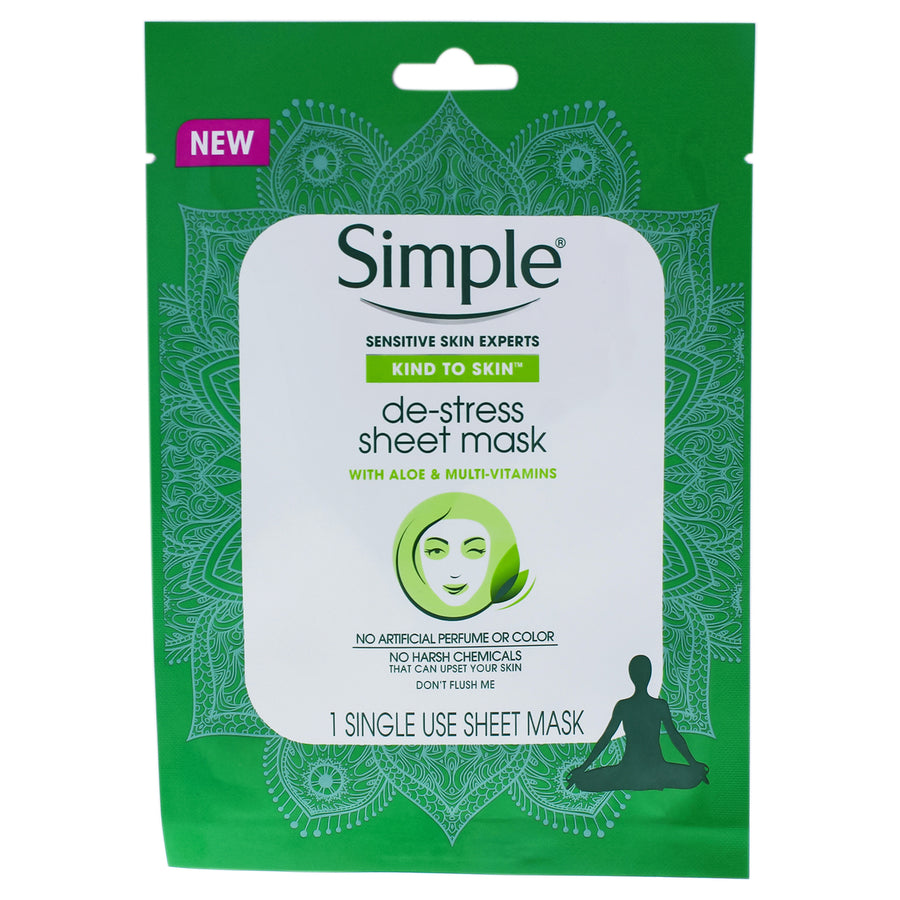 Simple Kind to Skin De-Stress Sheet Mask 1 Pc Image 1