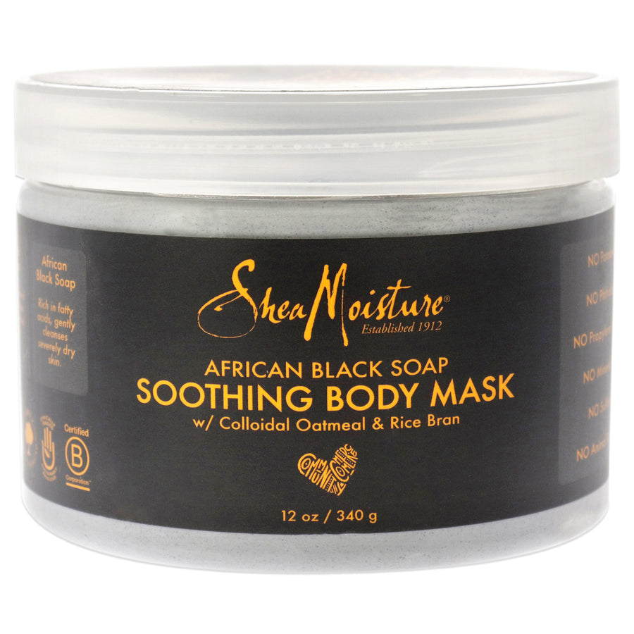 Shea Moisture African Black Soap Soothing Body Mask 12 oz Image 1