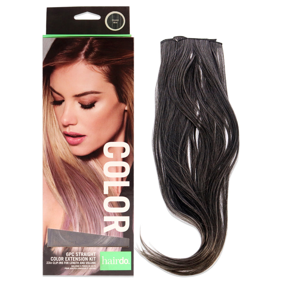 Hairdo Straight Color Extension Kit - Chrome Mist Hair Extension 6 x 23 Inch Image 1