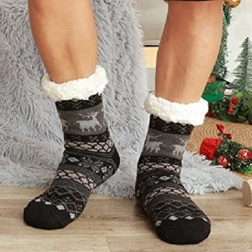 3-Pair Warm and Fuzzy Cabin Slipper Socks Image 3