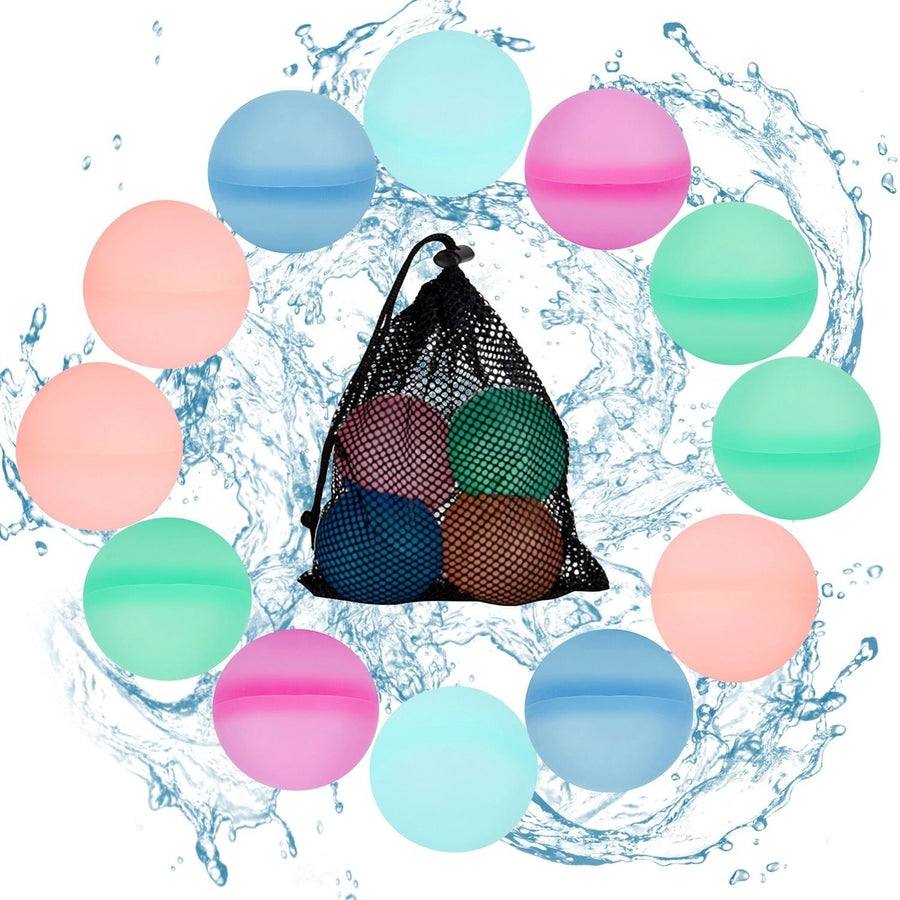 12Pcs Reusable Water Balloons Refillable Silicond Water Bombs for Water Games Water Balls for Summer Fun Image 1