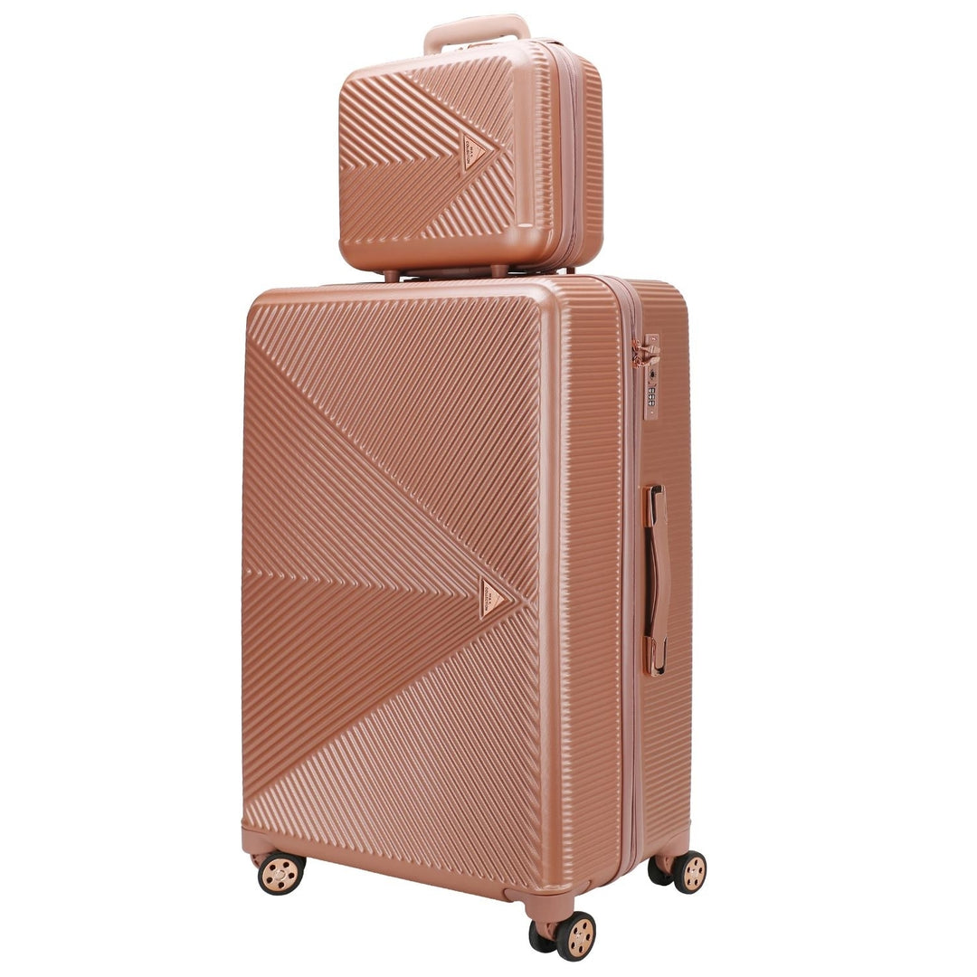 MKF Collection Felicity Carry-on Hardside Spinner and Cosmetic Case Set - 2 pieces by Mia K. Image 4