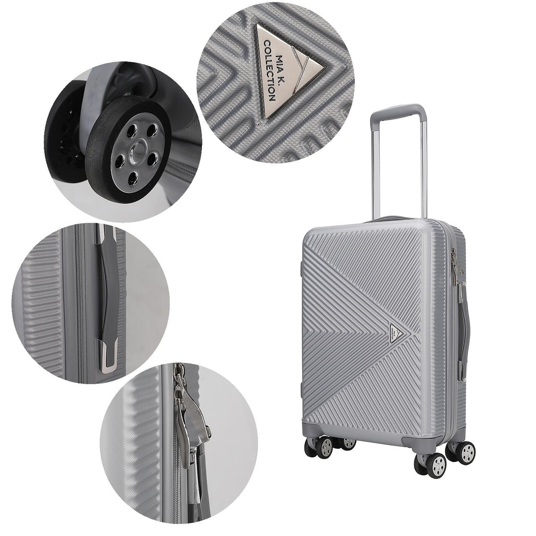 MKF Collection Felicity Carry-on Hardside Spinner and Cosmetic Case Set - 2 pieces by Mia K. Image 6