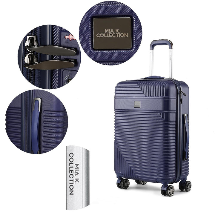 MKF Collection Mykonos Luggage Set with a Medium Carry-on and Small Cosmetic Case 2 pieces by Mia K Image 7
