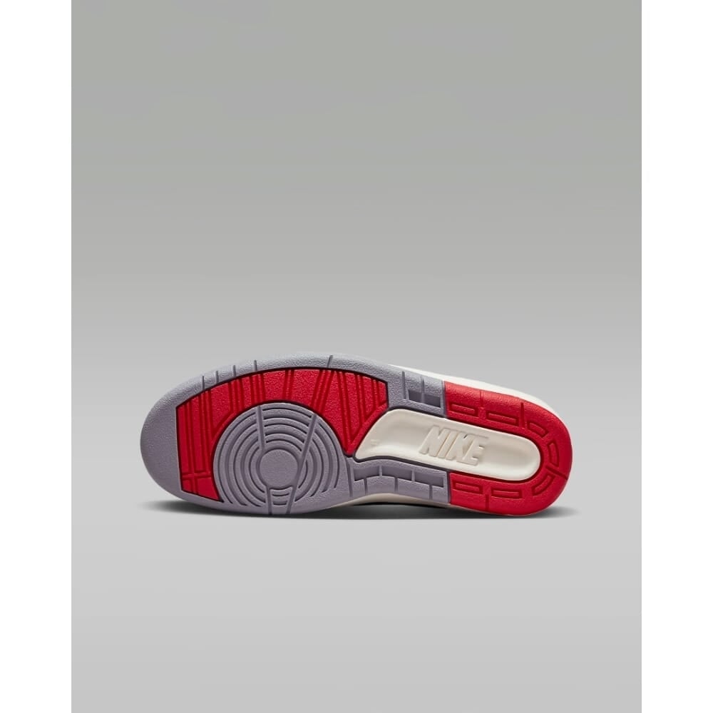 Nike Air Jordan 2 Retro Black/Cement Grey-Fire Red DQ8562-001 Grade-School Image 2