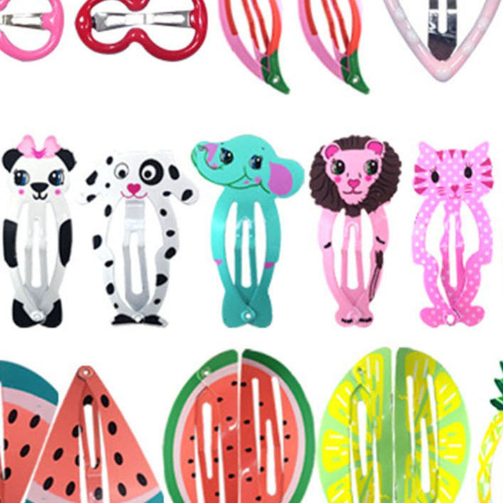 60Pcs Hair Clips Animal Five-pointed Star Children Bright Color All Match Snap Barrettes for Festival Image 11